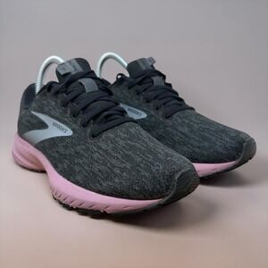 Brooks Launch 7 Running Shoes Womens 7.5 Black Grey Pink 1203221B081 Athletic